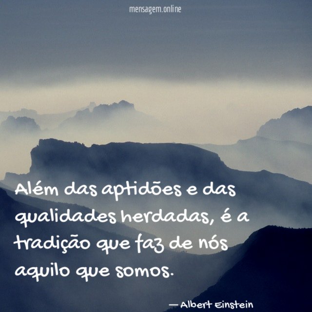 Além das aptidões e das qualidades herdadas