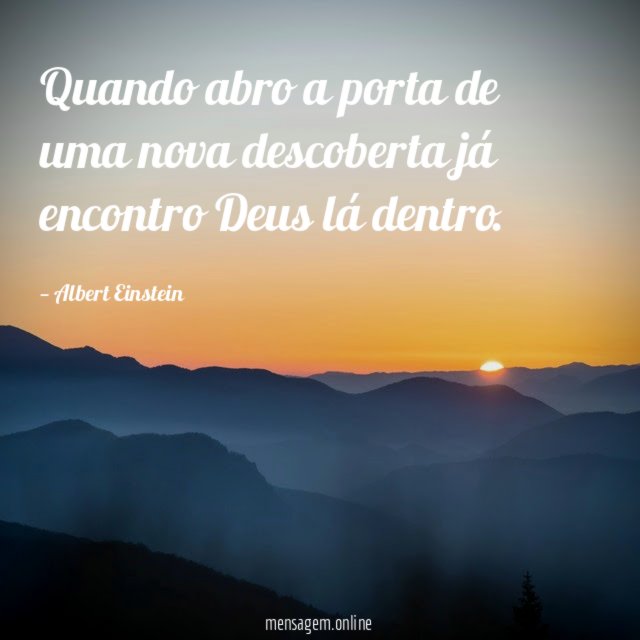 Quando abro a porta de uma nova descoberta