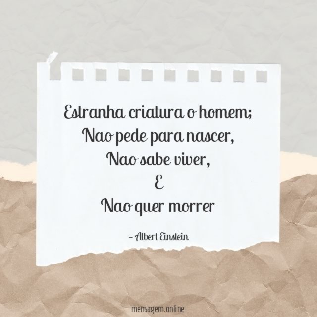 Estranha criatura o homem