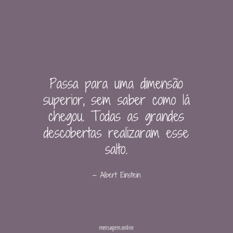 passa para uma dimensão superior