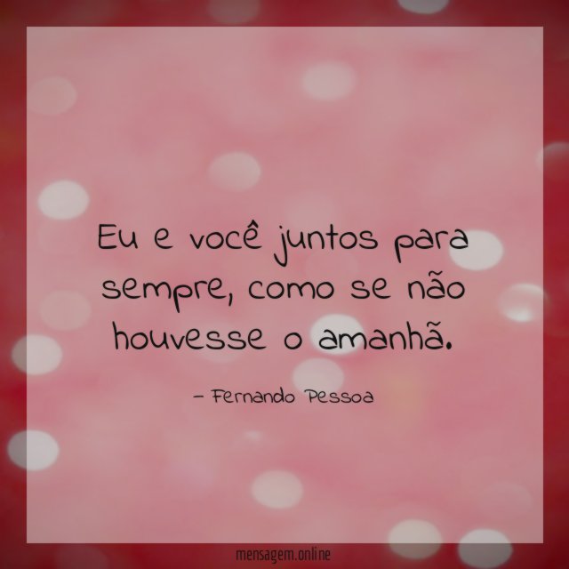 Eu e você juntos para sempre