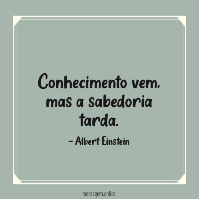 Conhecimento vem