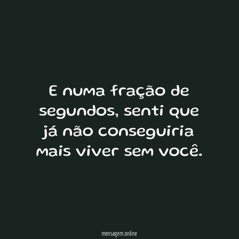E numa fração de segundos