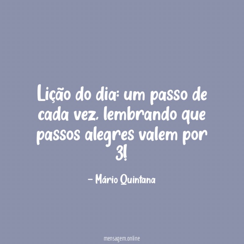 Lição do dia