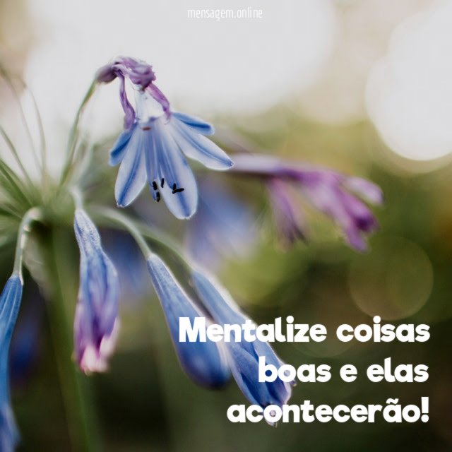 Mentalize coisas boas e elas acontecerão