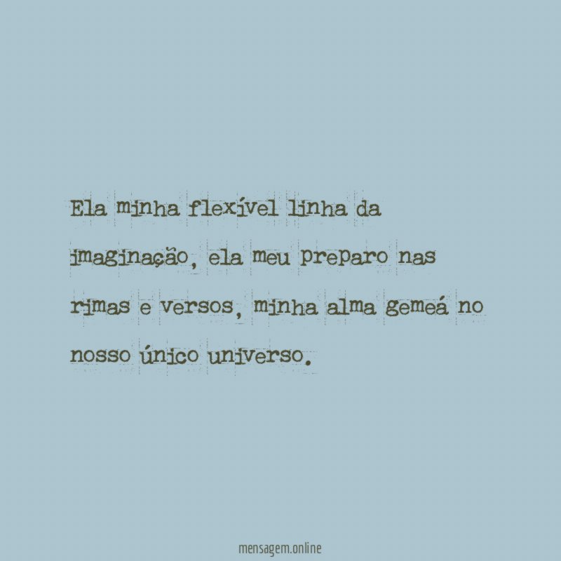 Ela minha flexível linha da imaginação