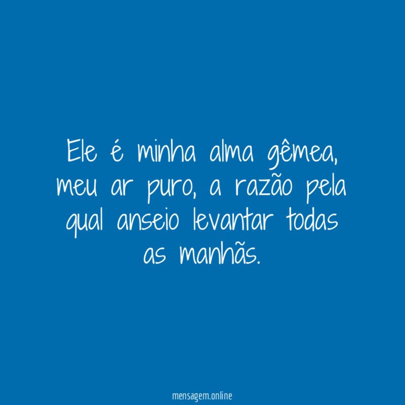 Ele é minha alma gêmea
