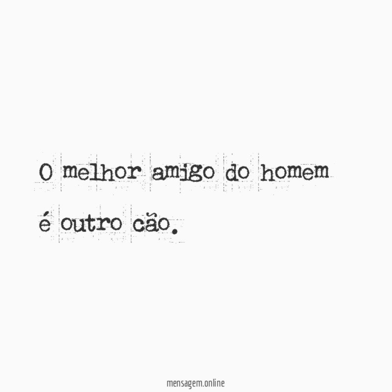 O melhor amigo do homem é outro cão