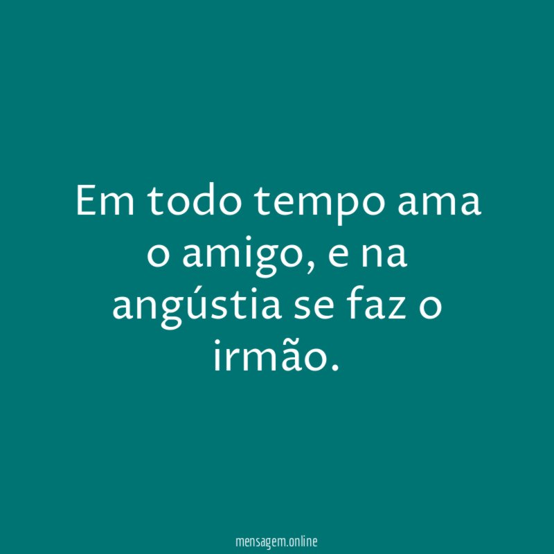 Em todo tempo ama o amigo