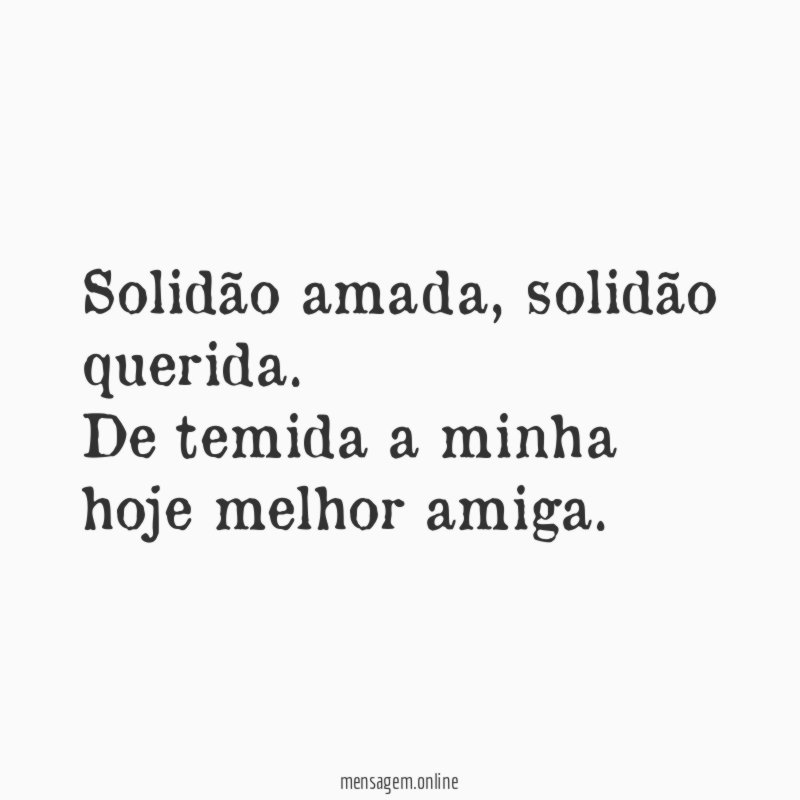 Solidão amada