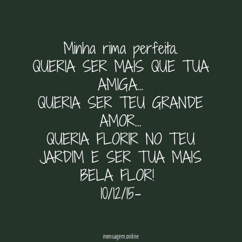 Minha rima perfeita
