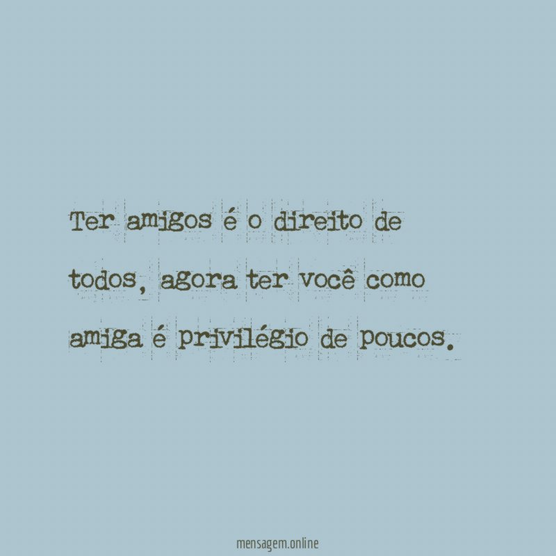 Ter amigos é o direito de todos