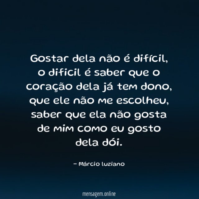 Gostar dela não é difícil