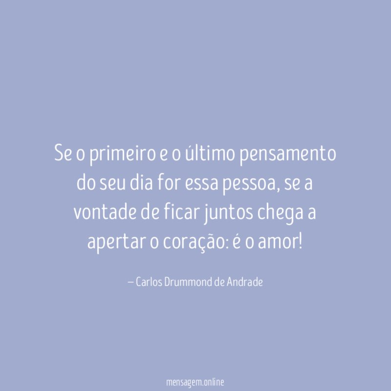 Se o primeiro e o último pensamento do