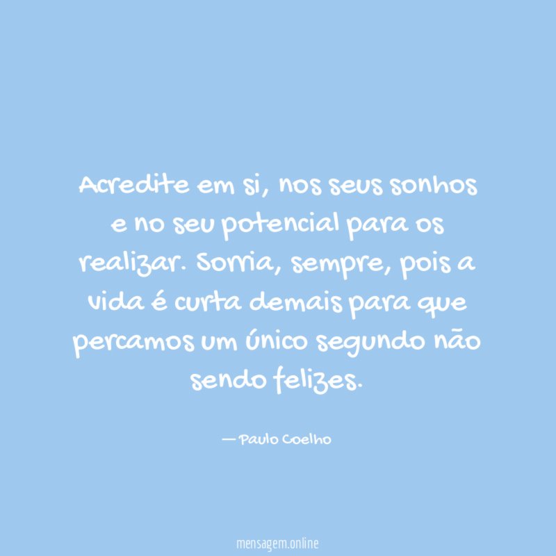 Acredite em si