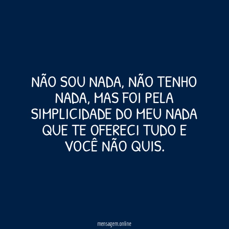 Não sou nada