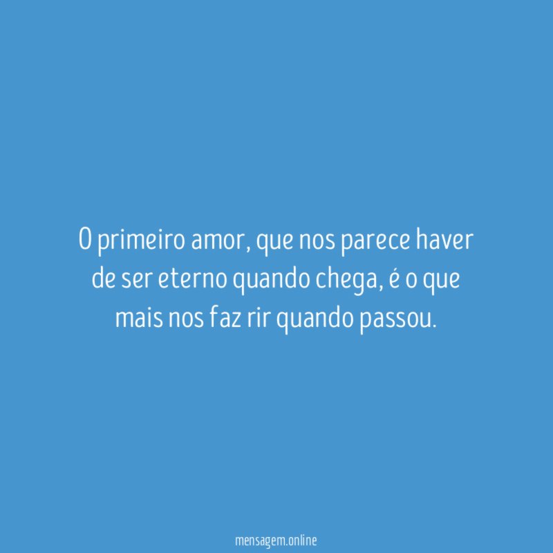 O primeiro amor