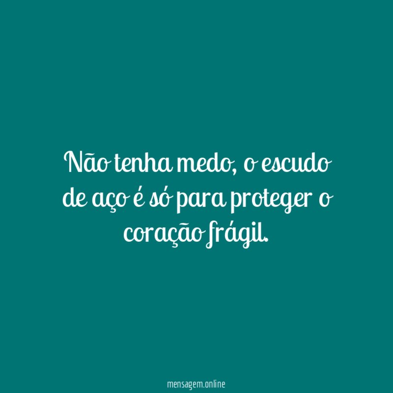 Não tenha medo