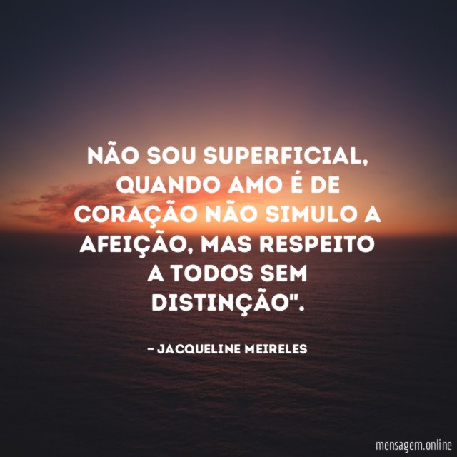 Não sou superficial
