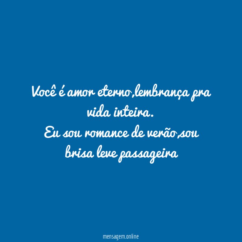 você é amor eterno