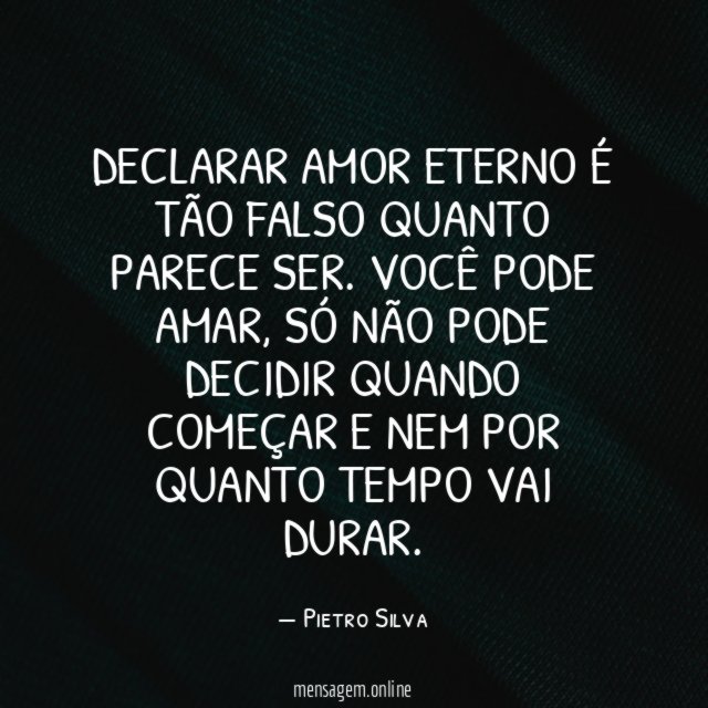 Declarar amor eterno é tão falso quanto parece ser