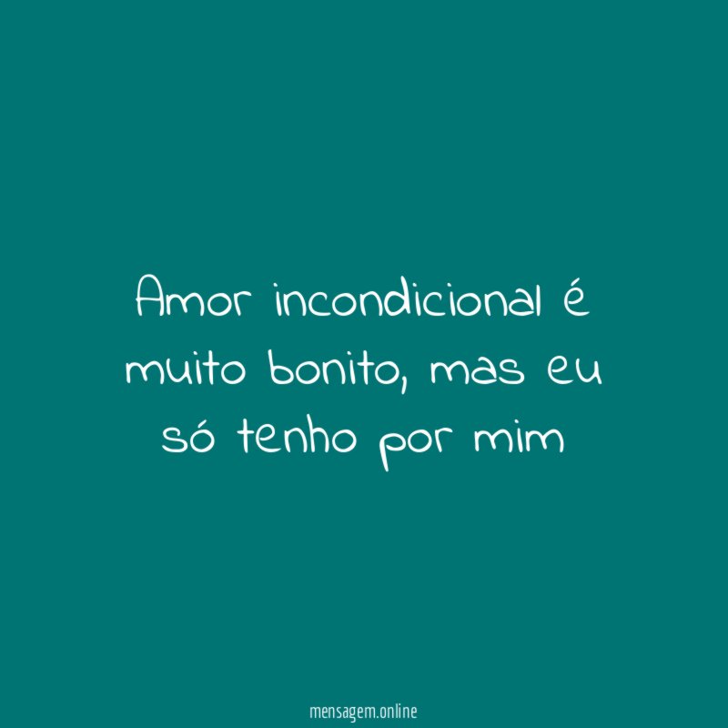 Amor incondicional é muito bonito
