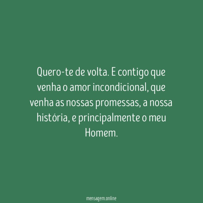 Quero-te de volta