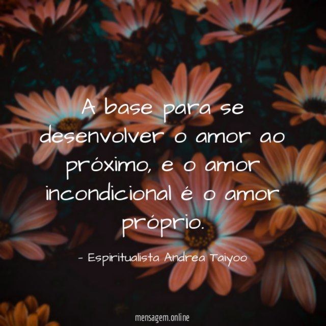 A base para se desenvolver o amor ao próximo