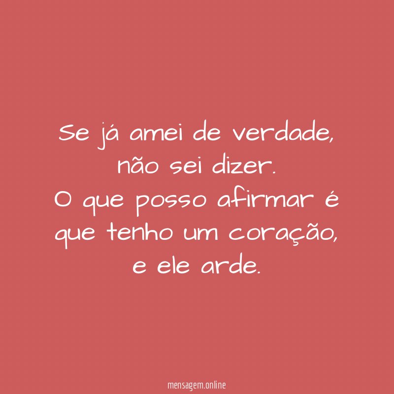 Se já amei de verdade