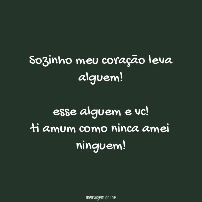 sozinho meu coração leva alguem