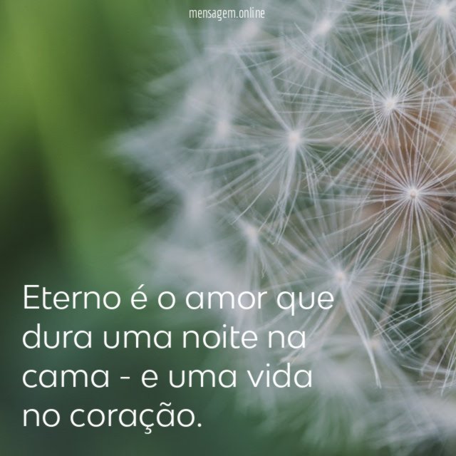 Eterno é o amor que dura uma noite