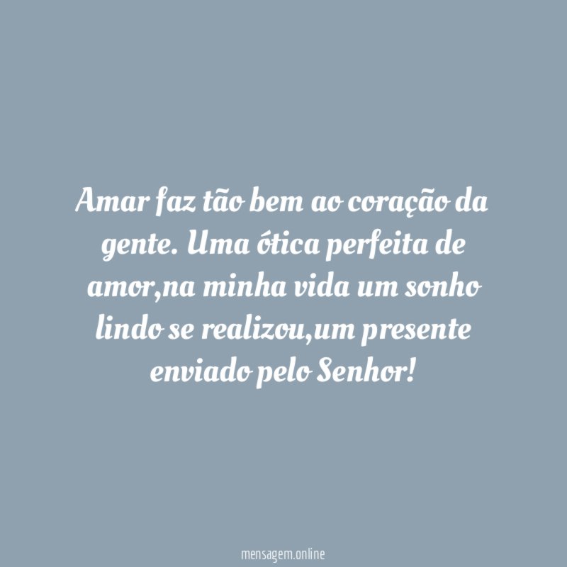 Amar faz tão bem ao coração da gente