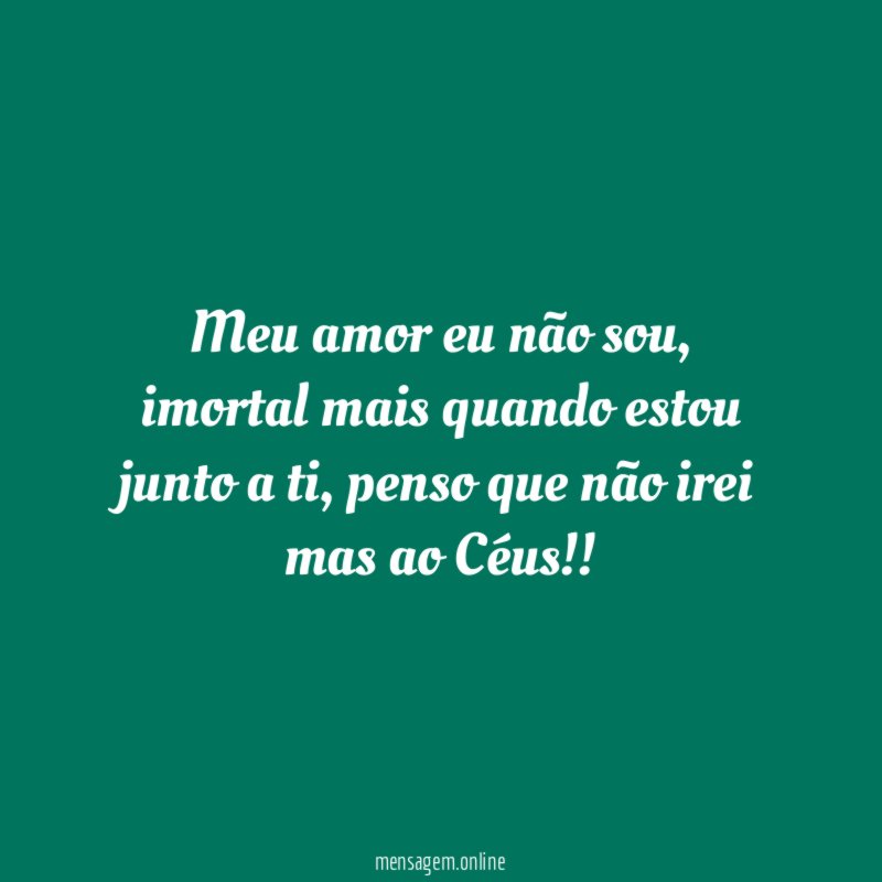Meu amor eu não sou