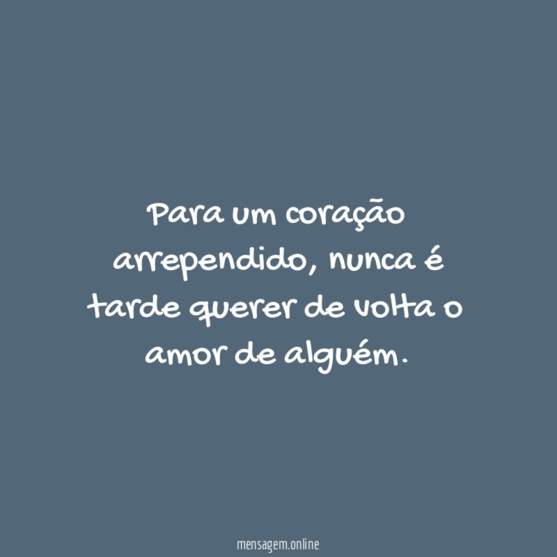 Para um coração arrependido