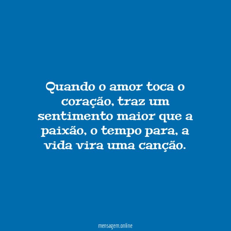 Quando o amor toca o coração