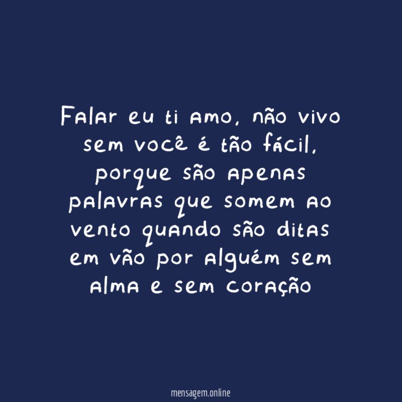 Falar eu ti amo