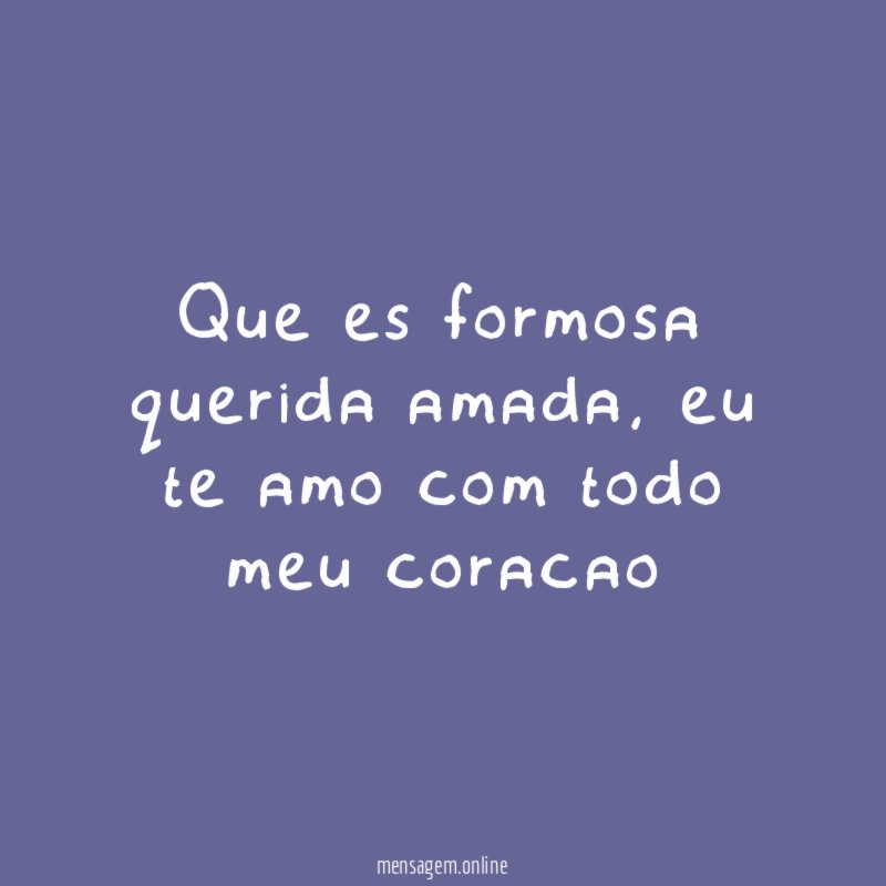 Que es formosa querida amada