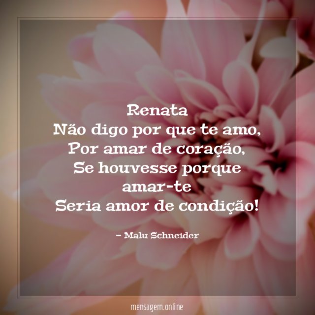 Renata Não digo por que te amo