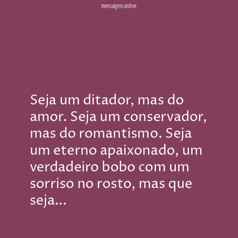 Seja um ditador
