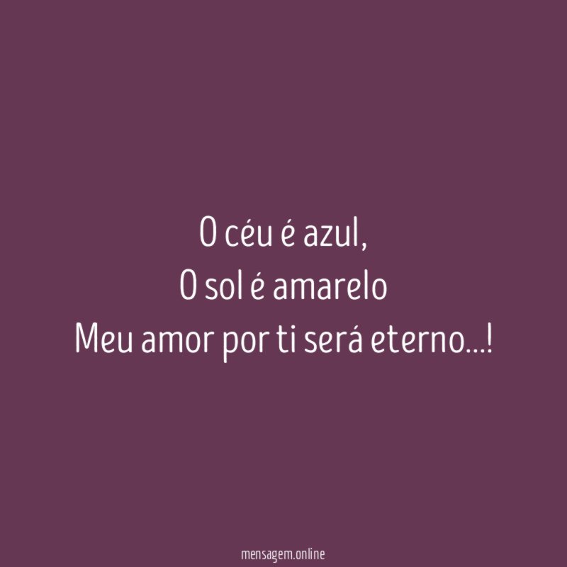 O céu é azul