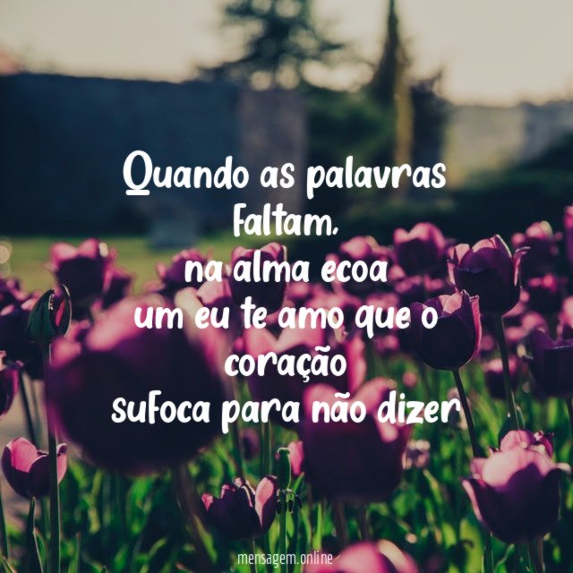 Quando as palavras faltam