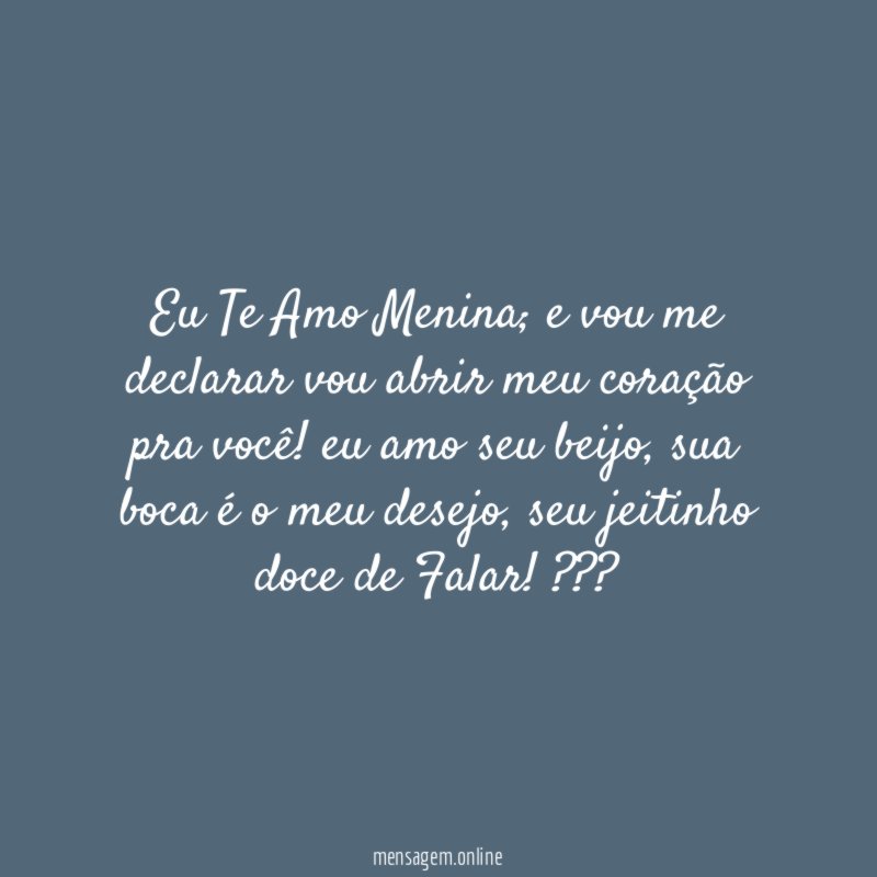 Eu Te Amo Menina