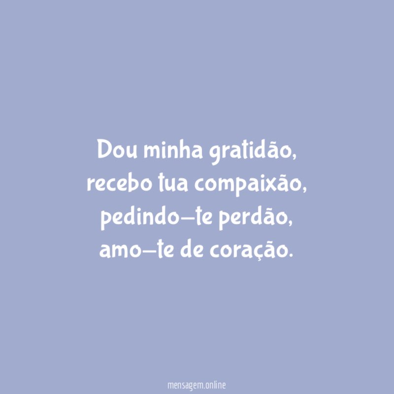 Dou minha gratidão