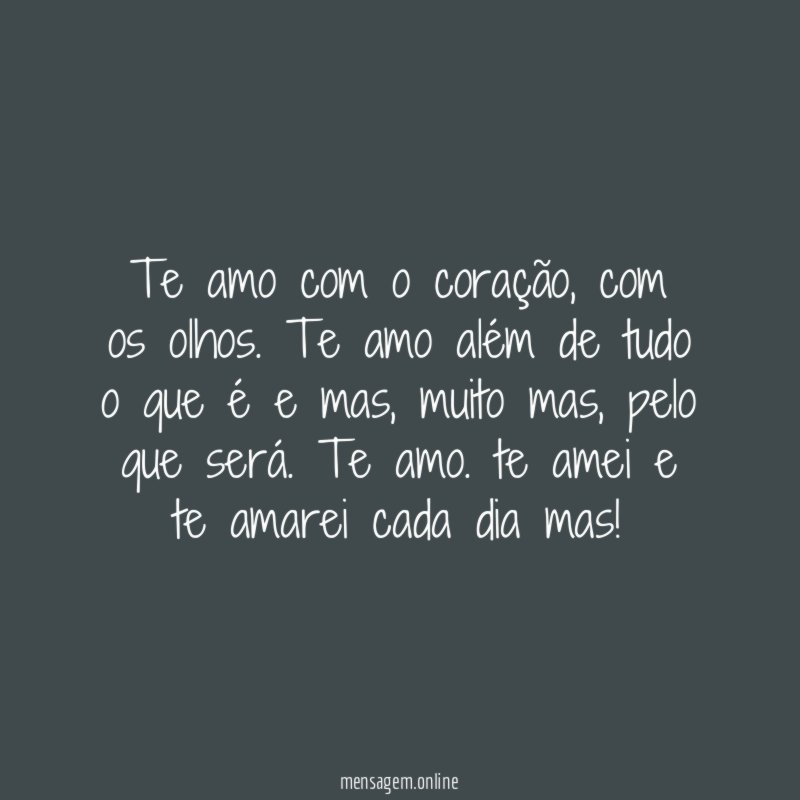 Te amo com o coração