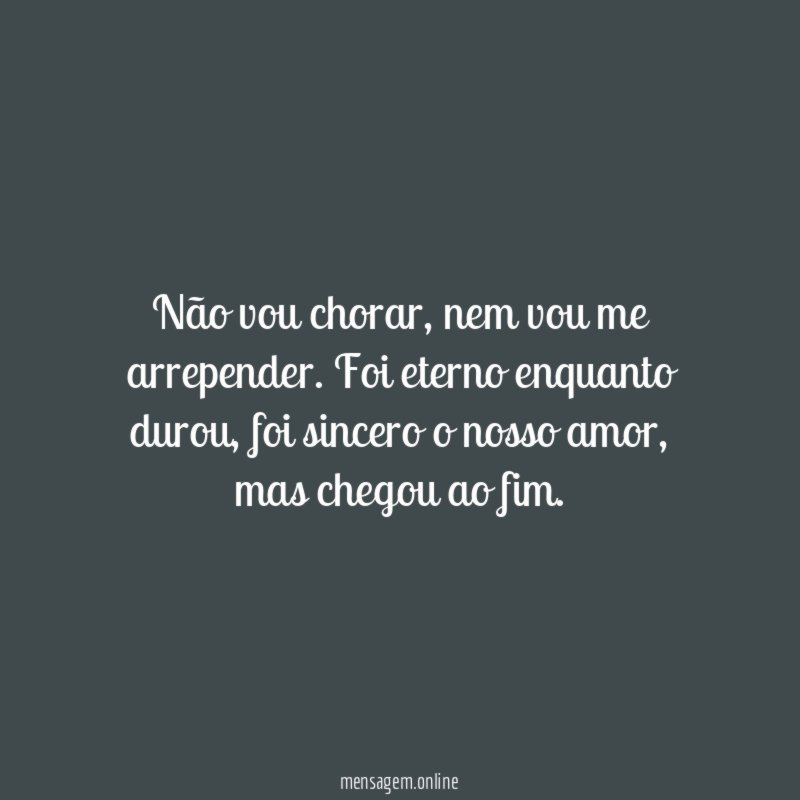 Não vou chorar
