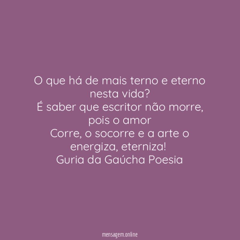 O que há de mais terno e eterno nesta vida