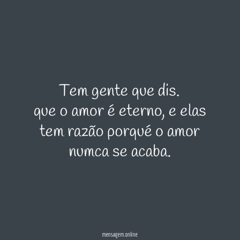 tem gente que dis