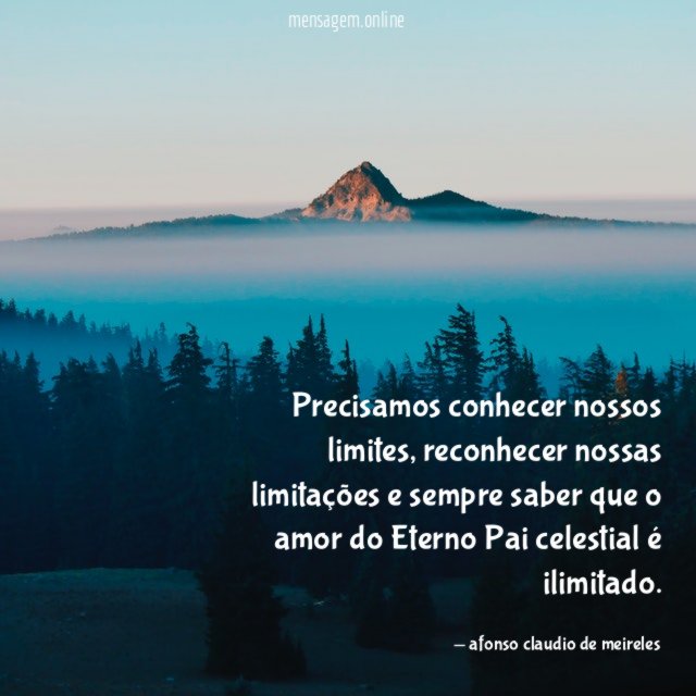 Precisamos conhecer nossos limites