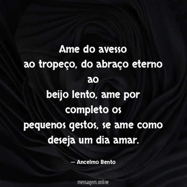 ame do avesso ao tropeço