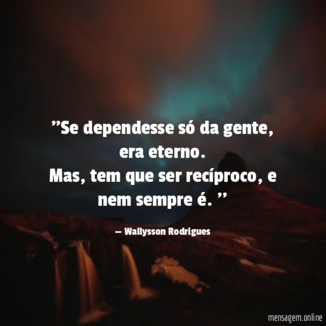 'Se dependesse só da gente